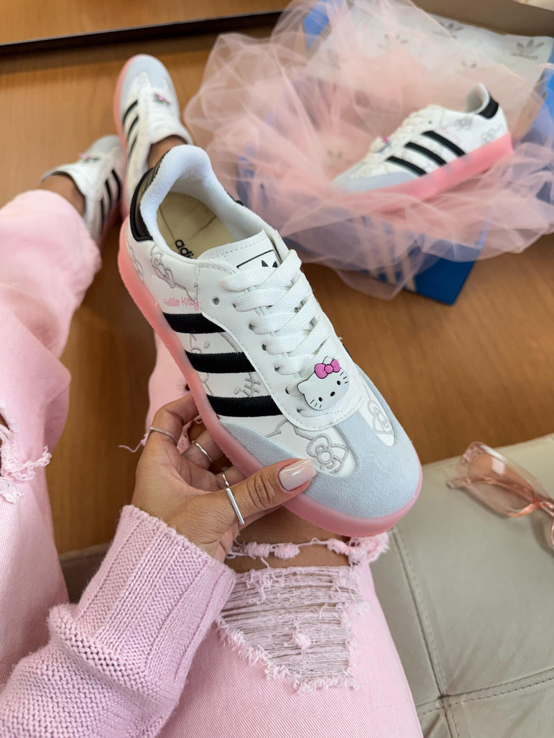 TÊNIS AD HELLO KITTY COURO LEGÍTIMO